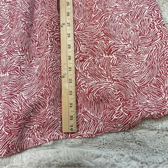 Minimum Patterned Long Sleeve Dress Button Front Size 34 Small Red White Minimal - Picture 9 of 9